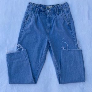 GARAGE High Rise Straight Leg Jeans